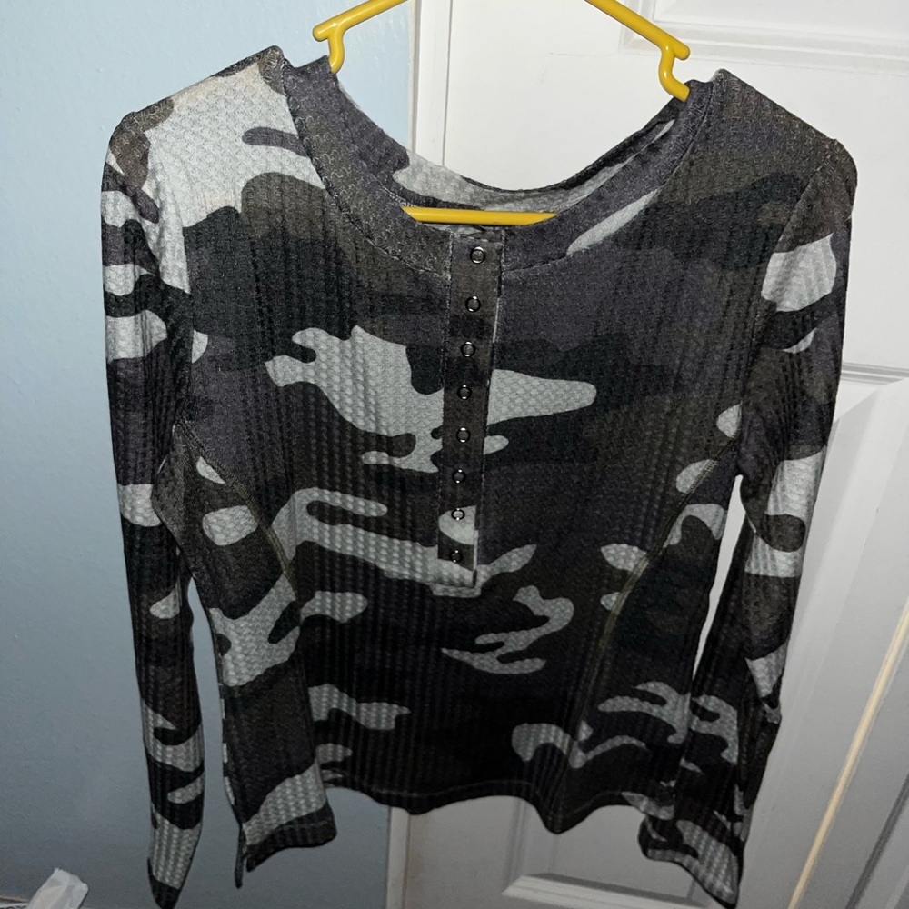 C Brand Long Sleeve Camo Top